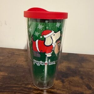 Tervis 24oz Puppy Love Santa Pup Insulated Cup Tumbler Dachshund With Lid NEW